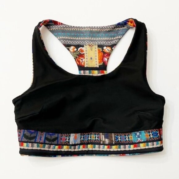 Johnny Was Active Beatrice Bee Active Reversible Sports Bra Multi Floral XS - Picture 5 of 7